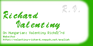 richard valentiny business card